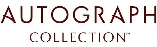 The dark red text logo for an exclusive collection of luxury and boutique hotels is displayed on a solid black backgroun